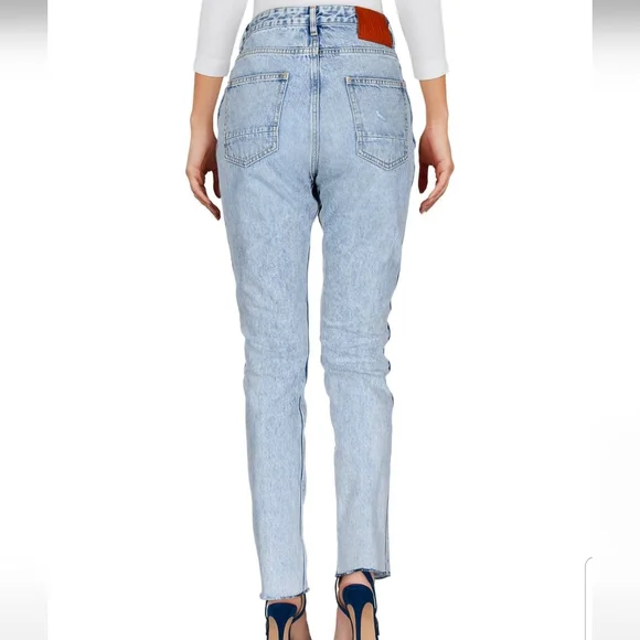 Golden Goose Thelma High Waist Carrot Leg Jeans Size 27 Blue - Picture 11 of 11